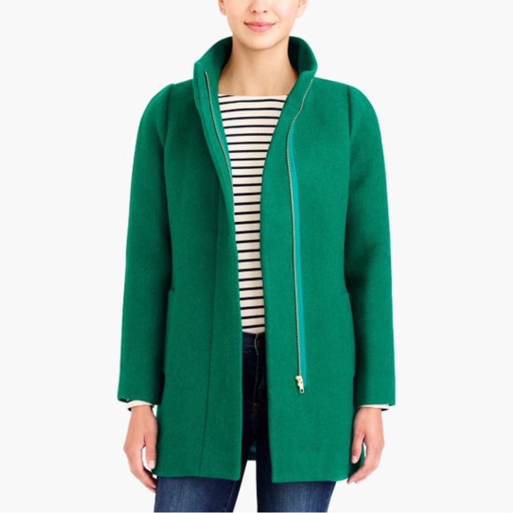 J. Crew Factory City Coat in Green/Emerald - Picture 5 of 15